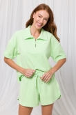 Dames Set van T-shirt en Short, groen