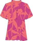 Slaapkleedje, oranje-fuchsia bloemenprint