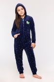 Unisex Onesie, confetti op donkerblauw