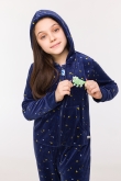 Unisex Onesie, confetti op donkerblauw