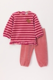 Meisjes-Dames Pyjama, roze streep