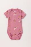 Body, labradoodle print roze