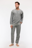 Jongens-Heren Pyjama, grey melange