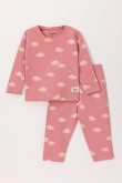 Unisex Pyjama, roze wolkjes