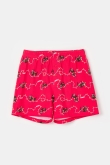 Slaapshort met teckelprint